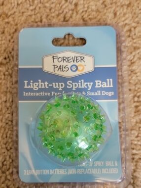 Forever Pals Green Light-Up Spiky Pet Ball